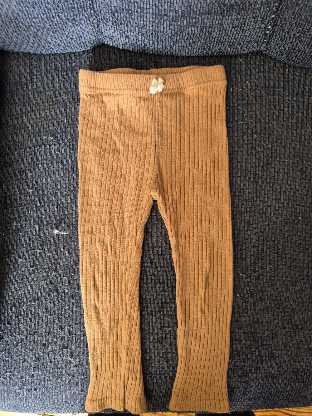 Nicole Miller Girls Ribbed Brown Leggings